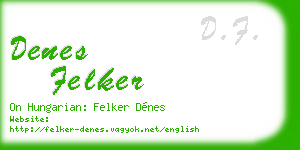 denes felker business card