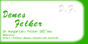 denes felker business card